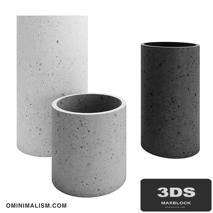 Round concrete tubs Ominimalism