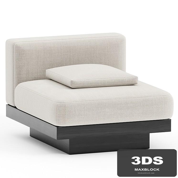 BENCH ONE SEATER BONE - BLACK INDOOR RUDOLPH