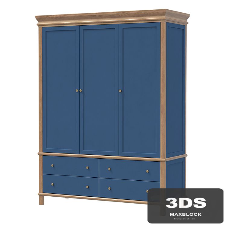Wardrobe three-leaf Jules Verne