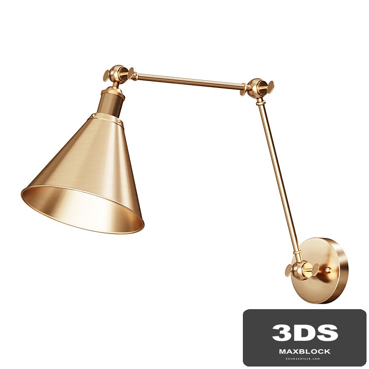Wall lamp JONATHAN Y Rover 7 in. Adjustable Arm Metal Brass LED Wall Sconce wall lamp