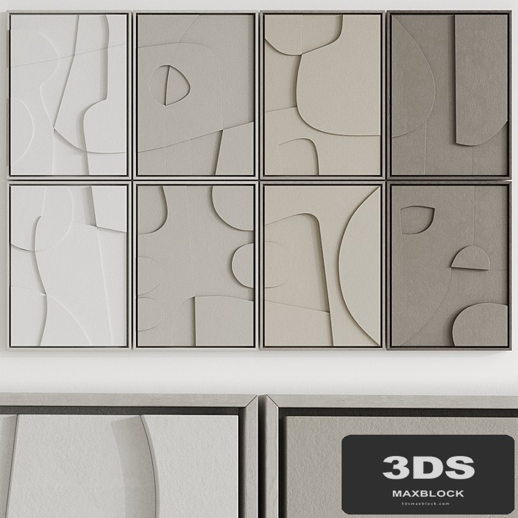 Set of relief panels edith beurskens