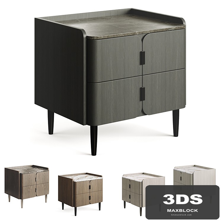 Light Luxury K32 Wood Bedside Table