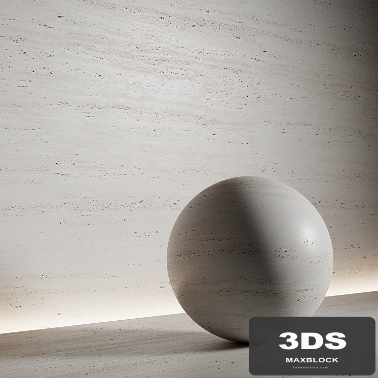 Stone material, travertine 3, pbr, seamless