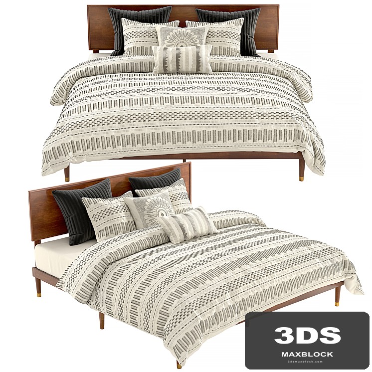 George Oliver Queen Buhr Platform Bed