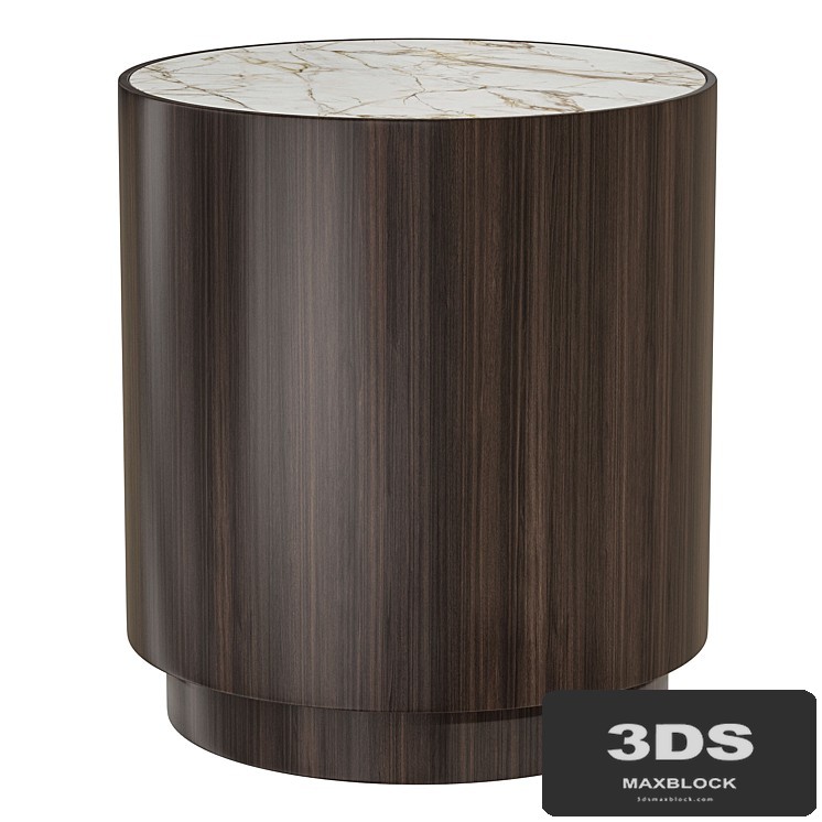 GOLD WOOD SIDE TABLE by laskasas
