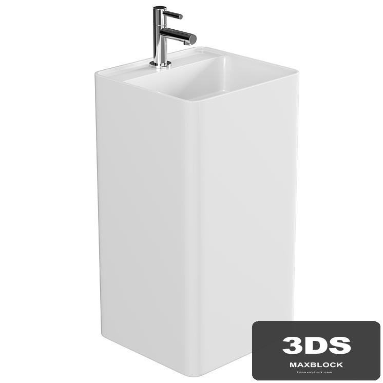 NS Bath NSF4242 floor-standing washbasin, cast marble