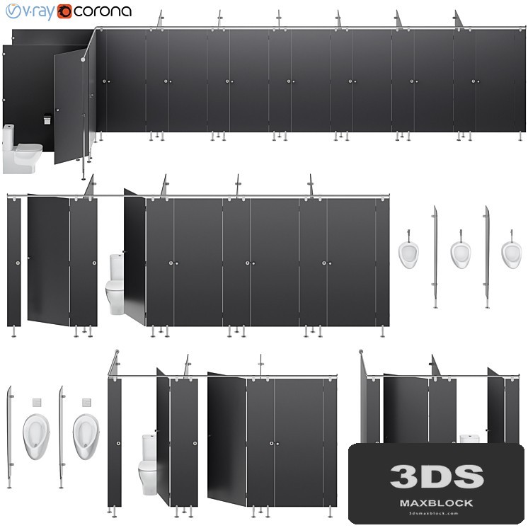 Sanitary partitions for public toilets FunderMax 3