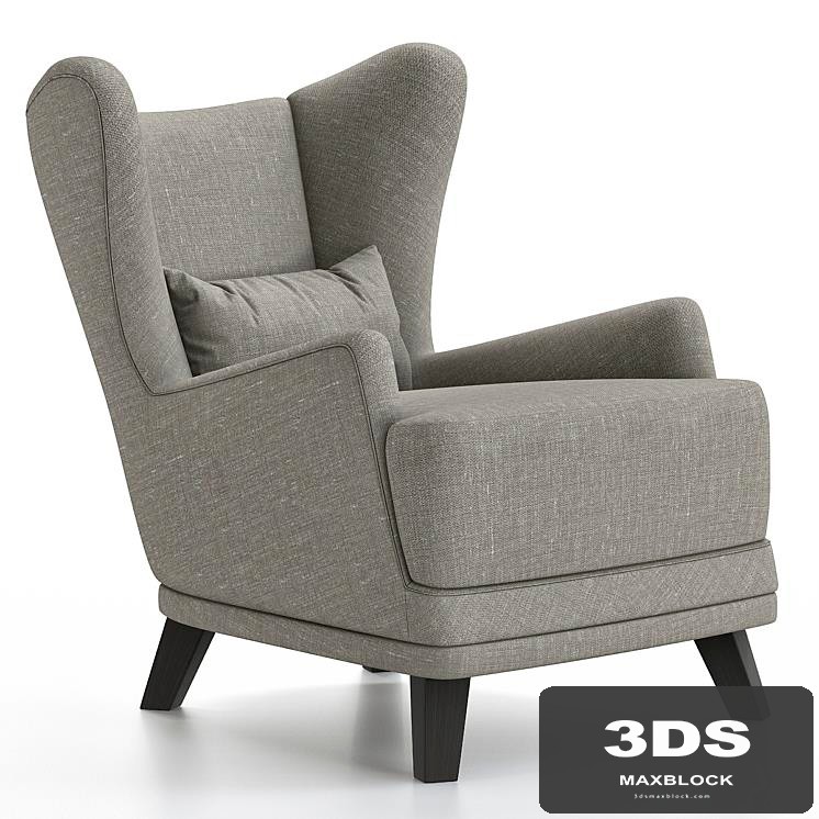 Armchair Oxford Velvet Navy Blue