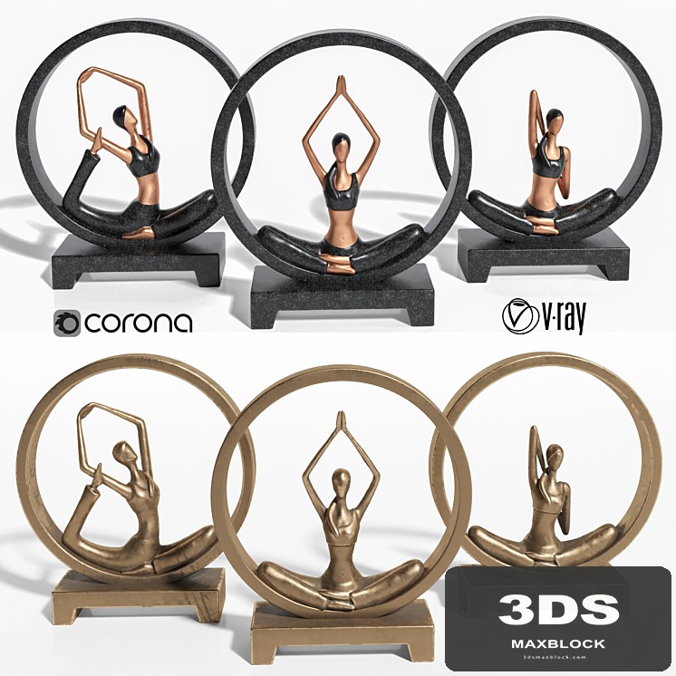 yoga woman statue 02