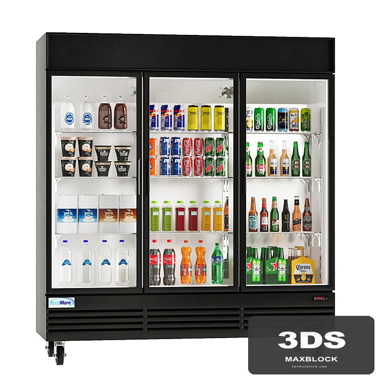 Store Refrigerator + (Bottles, Cans, Pets)