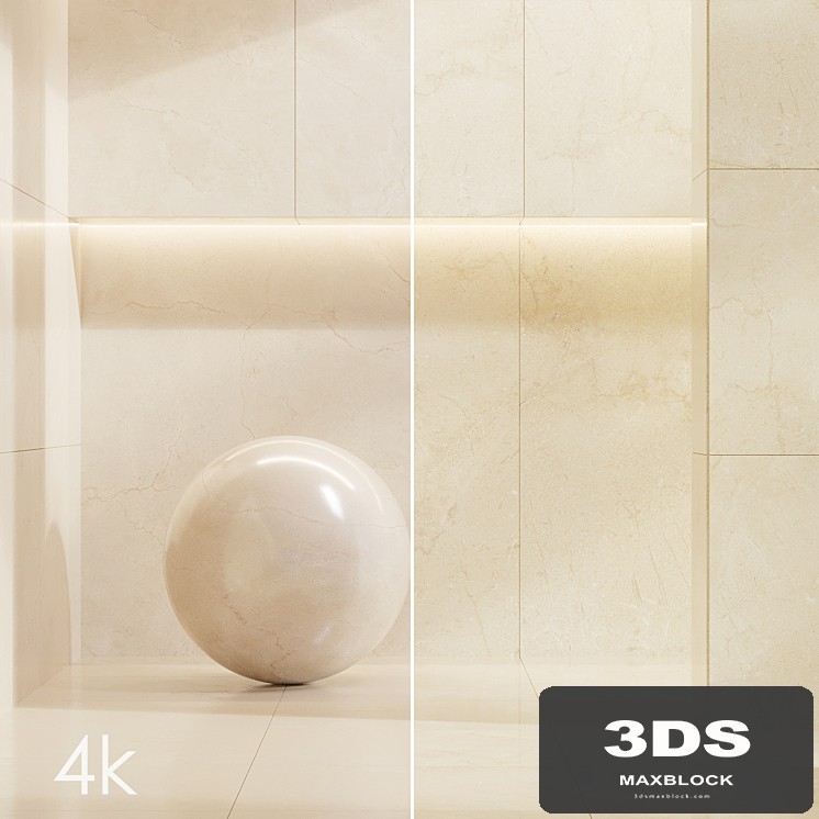 Cifre Ceramica Set 03 - Bundle - 2 types: Beige and Cream marble / 4k