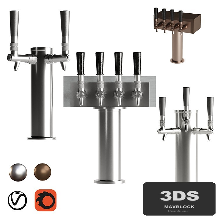 3 Faucet Draft Beer Set