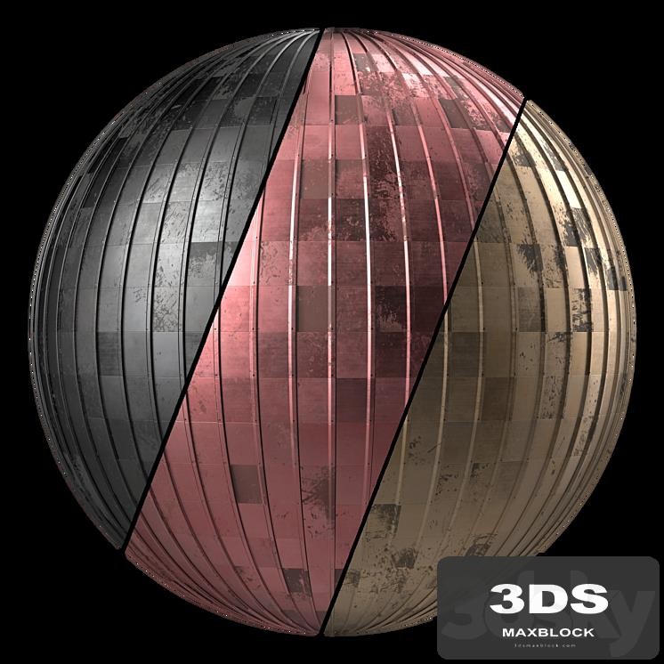 Roof Tile Materials 53- Metal Roofing, Seamless, Pbr, 4k