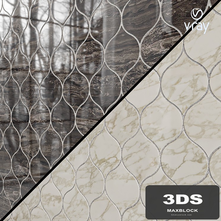 Mosaic Ceramic tile ATLAS CONCORDE MARVEL EDGE Drop Mosaic