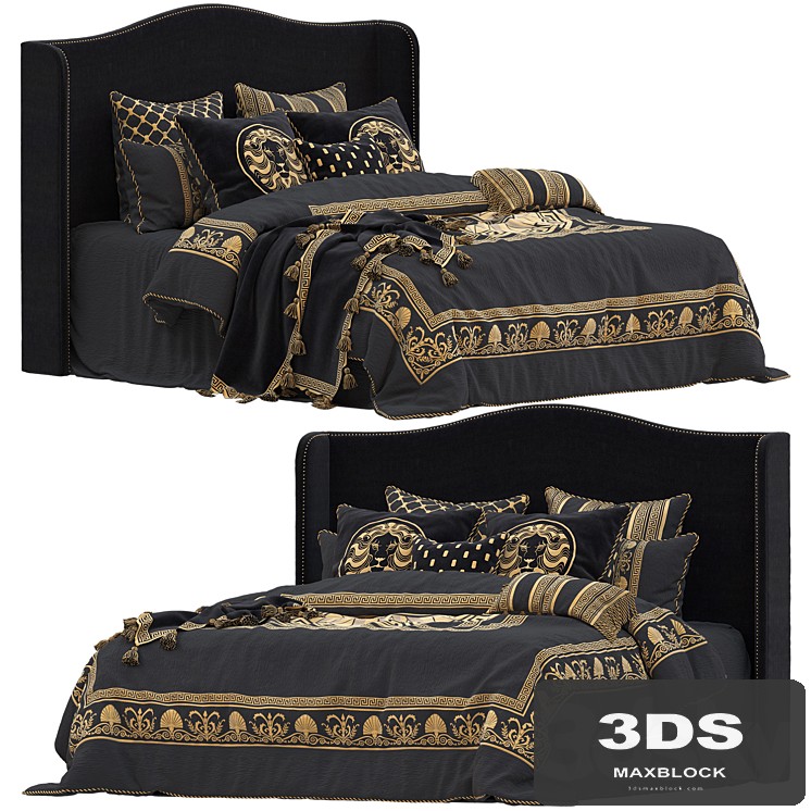 Massimo Black Quilt Cover Set by Davinci