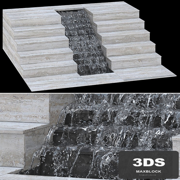 Waterfall fountains stairs_007