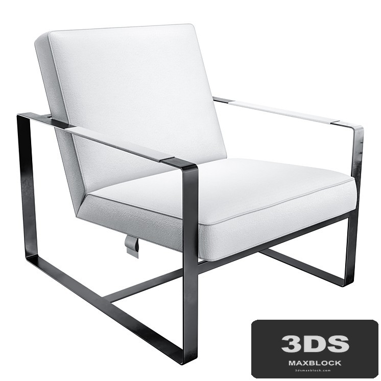 White Leather Accent Chair