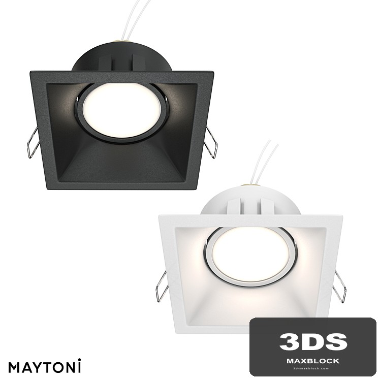 Recessed luminaire Dot DL029-2-01B; DL029-2-01W