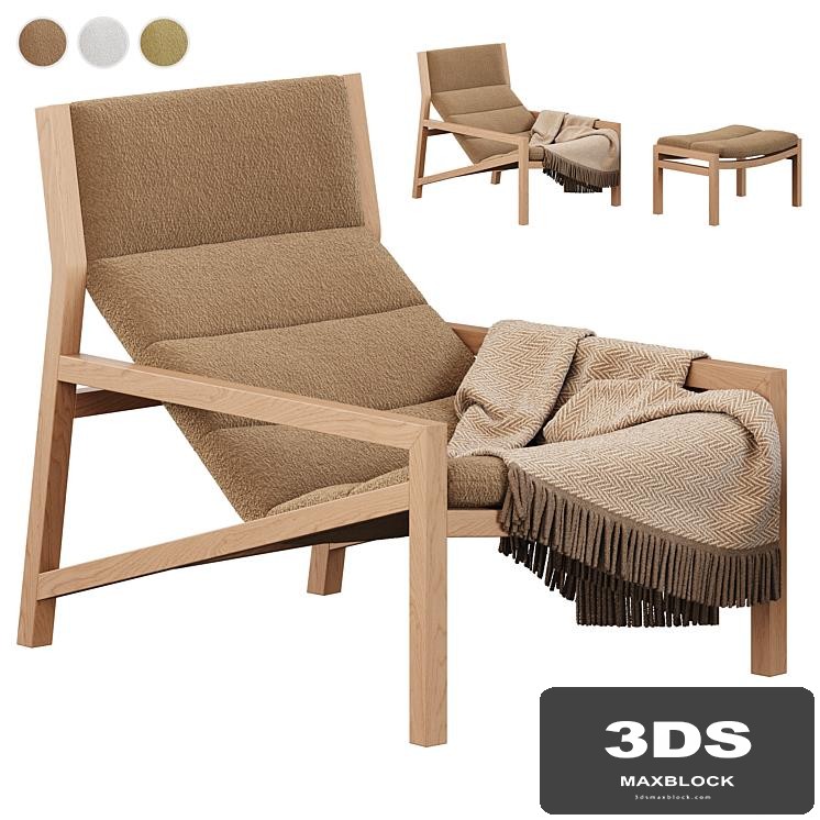 Jardan Lake Armchair with ottoman
