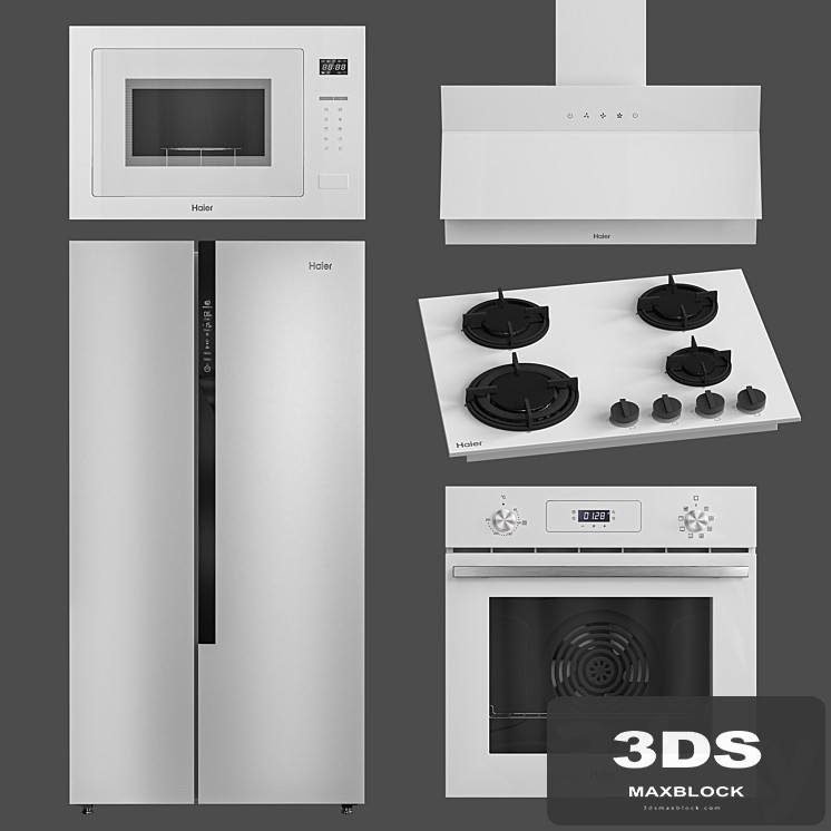 Haier kitchen set white