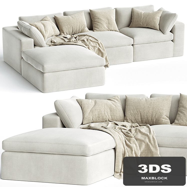 Dream Navy Sectional Sofa Combination 01