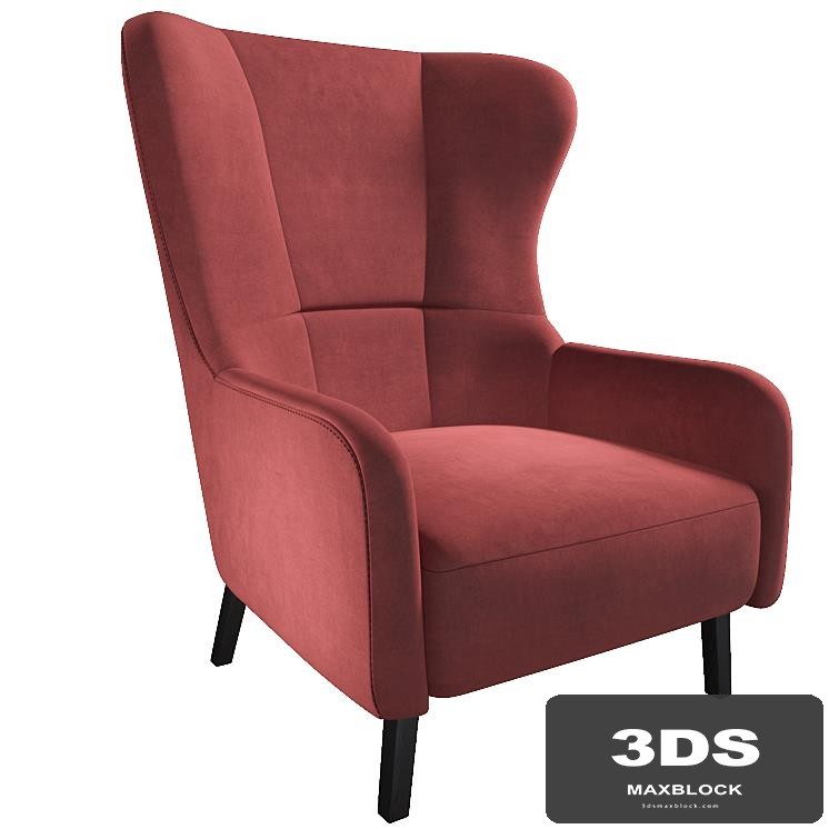 Armchair with high back "Arthur"
