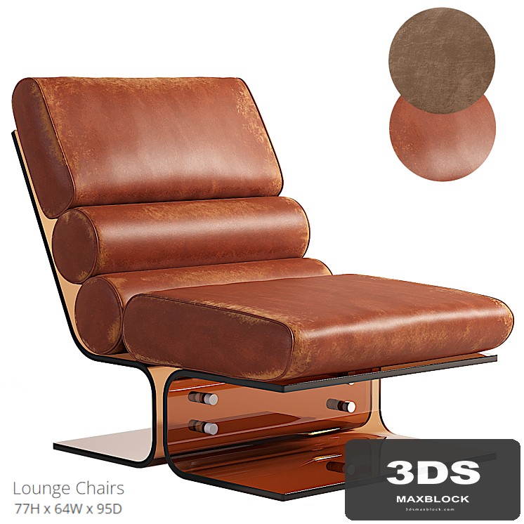Pair of Space Age Lounge Chairs in Lucite and Leather, 1960s