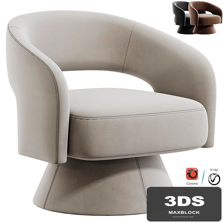 Aracelly Upholstered Swivel Barrel Chair