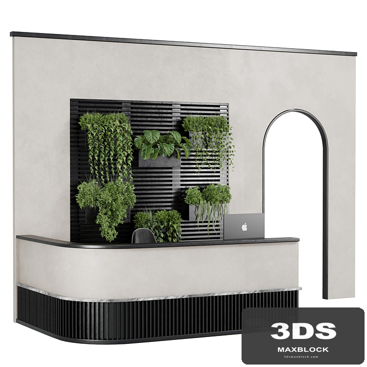 Reception Desk and Wall plant - office furniture 10
