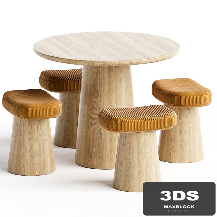 SPULE TABLE STOOL stahland band