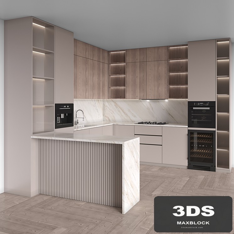 Kitchen Modern 111 (Corner Kitchen)