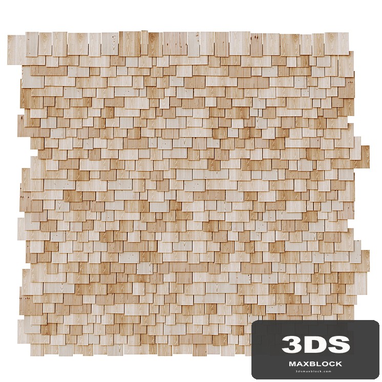 Wooden roof tiles seamless pattern_1