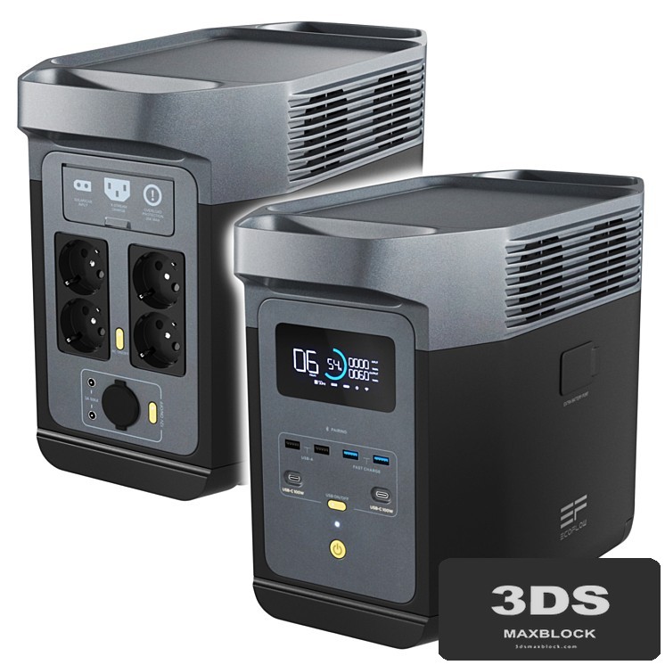 EcoFlow DELTA 2 charging station and battery