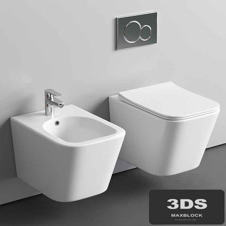 Wall hung bidet/toilet Ceramica Nova Metric