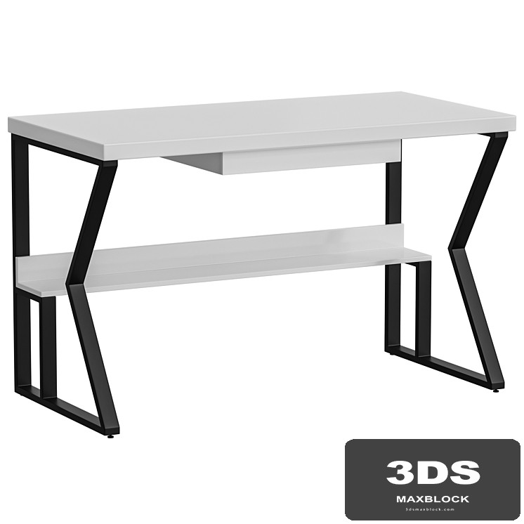 Rectangular computer desk