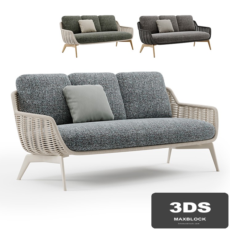 Outdoor Garden Woven Lounge Sofa Belt Cord