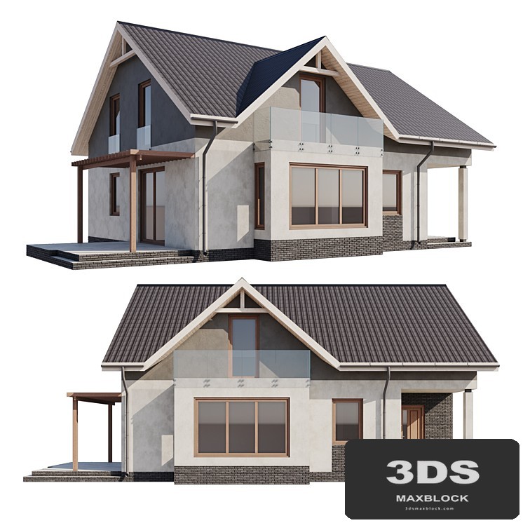 One-story house with an attic