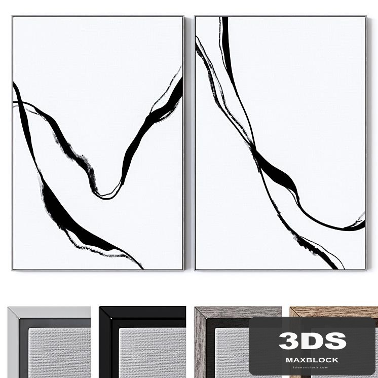 Set of large wall paintings 2467