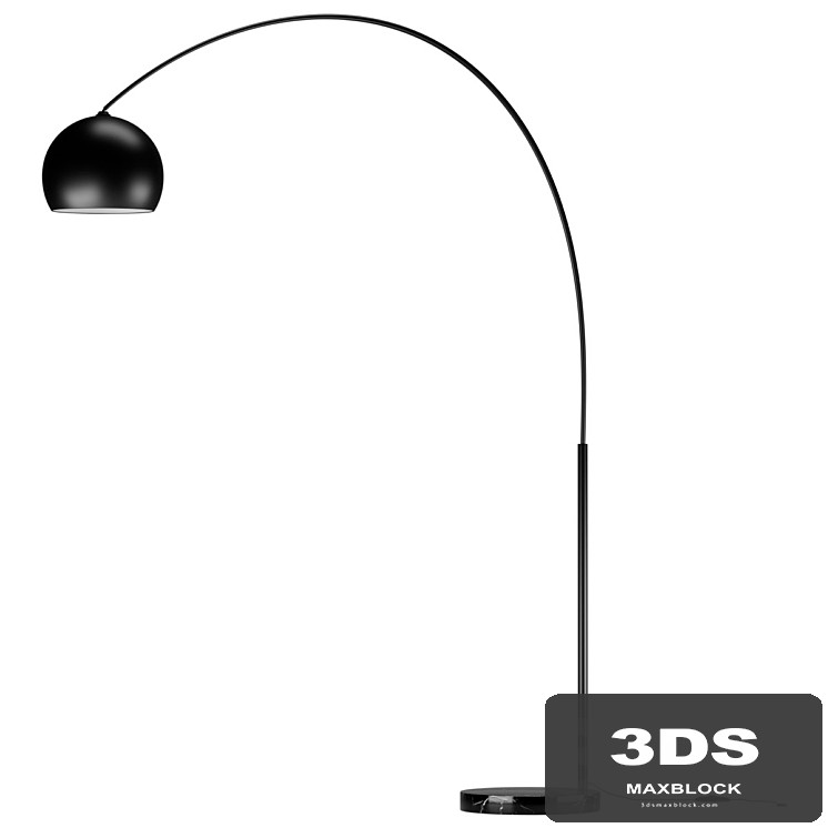 Black floor lamp Crescent