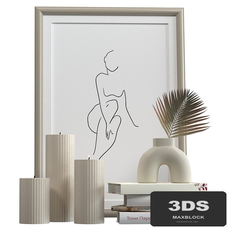 Decorative set with candles