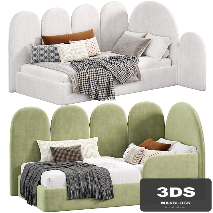 Rhea green Bed by furni