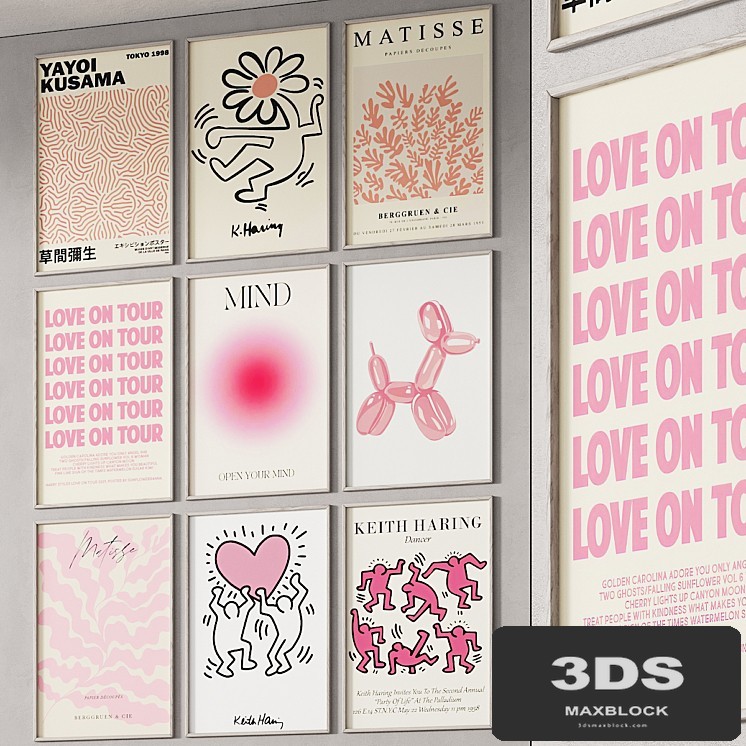 256 frame models 01 pink vibe posters 01