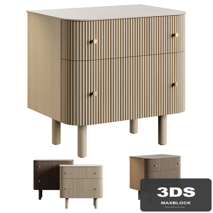 WeatElm Ellington Bedside Table