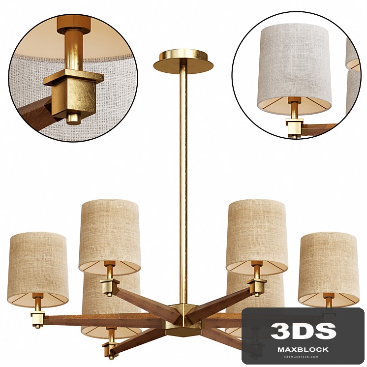 Wooden chandelier Scandinavian style
