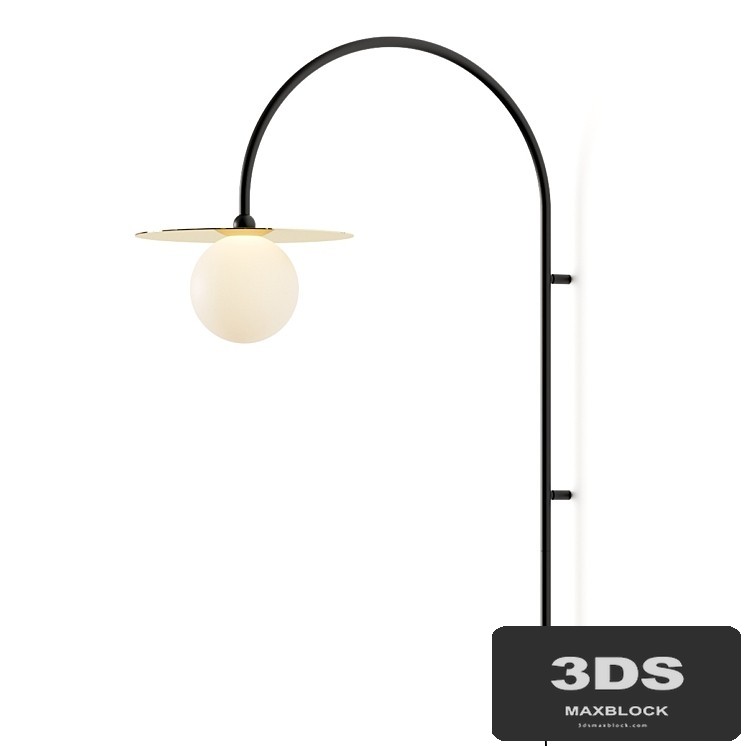Rose and Gray Arch Wall Lamp