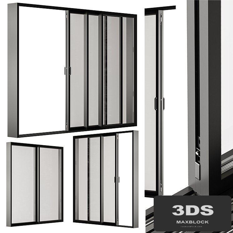 Sliding Metal Window - Windows Set 20