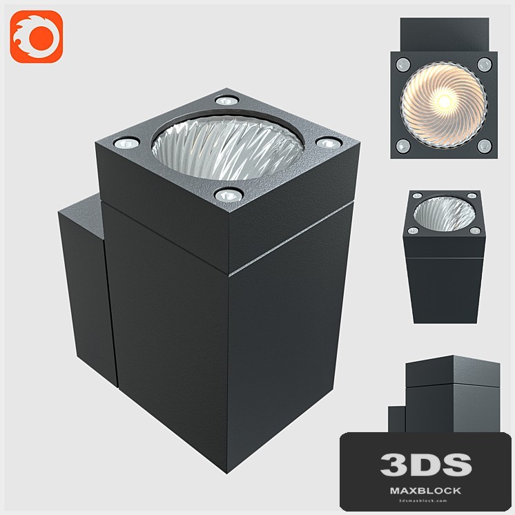Street lamp qube wall light