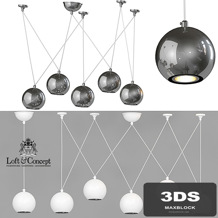 HANGING LAMP MULTISPHERE PENDANT SILVER 5
