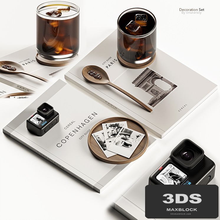 Decoration set with Books and Coffee