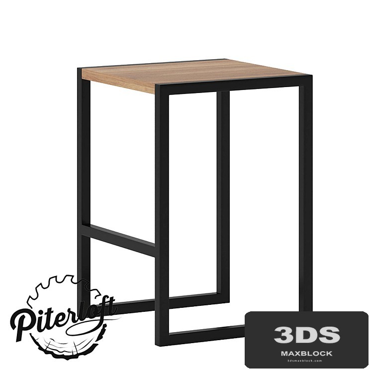 Strong stool in loft style